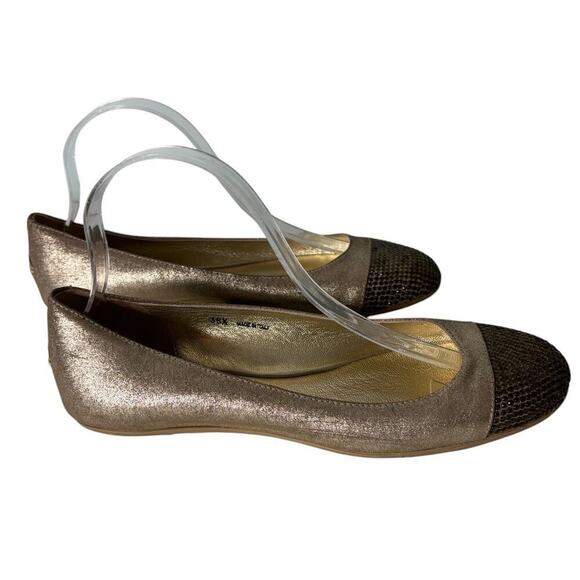 Jimmy Choo Crystal Embellished Cap Toe Ballet Flats Champagne Size 38.5 (8.5) - Picture 10 of 10